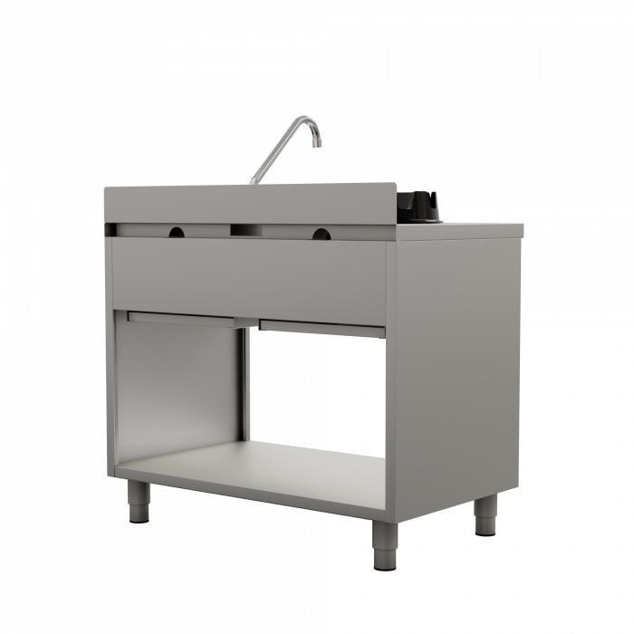 Gas-Wokherd KRT-02-M 2 Kochzonen 2x15 kW für Erdgas/Propan