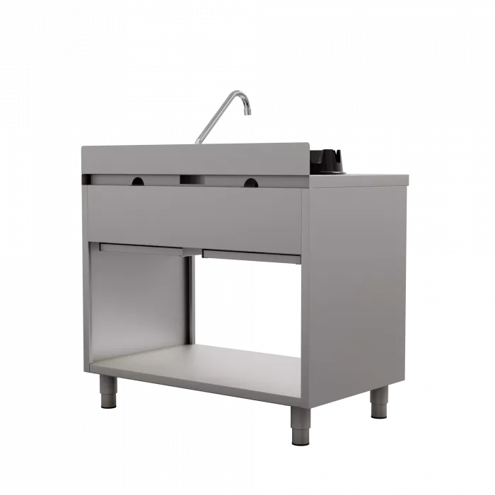 Gas-Wokherd KRT-02-M 2 Kochzonen 2x15 kW für Erdgas/Propan