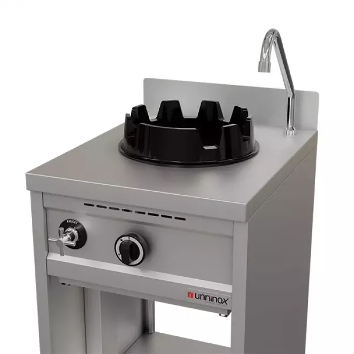 Gas-Wokherd 15 kW 1 Kochzone für Erdgas und Propan