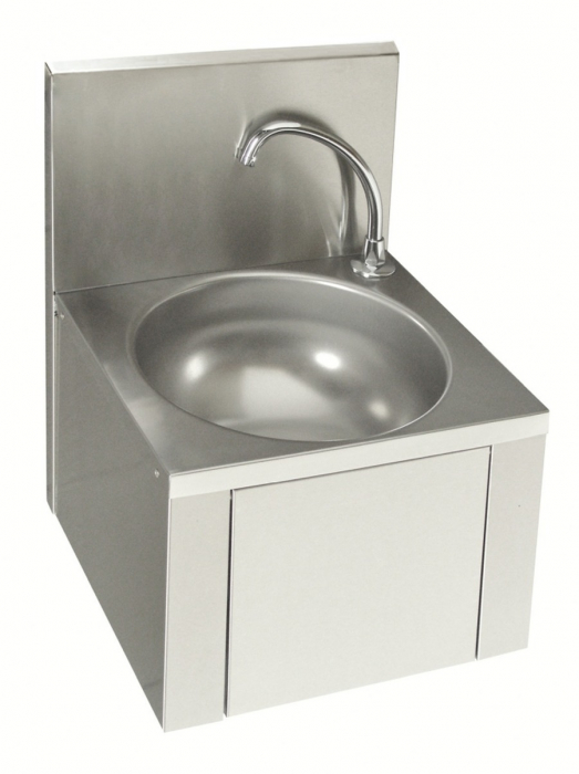 Rundes Handwaschbecken mit Kniebedienung