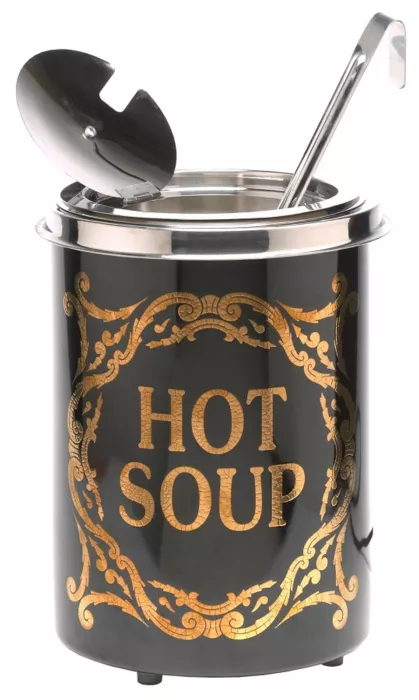 Hot-Pot Suppentopf | Schwarz mit Echtgoldverzierungen