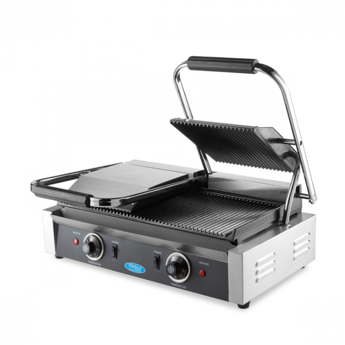 Kontaktgrill - gerillt - Doppelgrillplatte - 2 x 22 cm