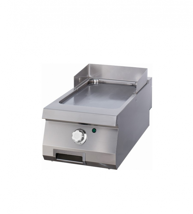 Hochwertige Grillplatte glattes Chrom Einzelgerät 90cm tief elektrisch - Gastrohot
