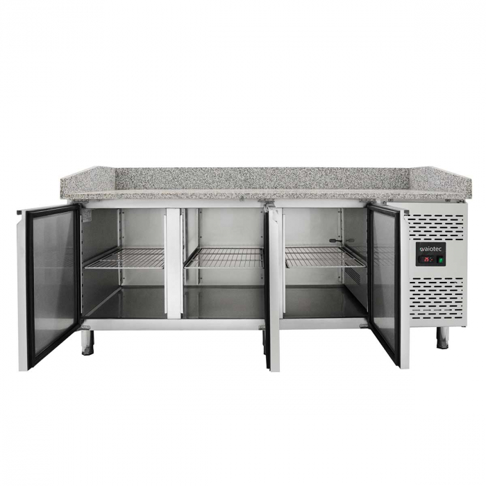EASYLINE Pizzakühltisch 800 / 3-türig "grau"