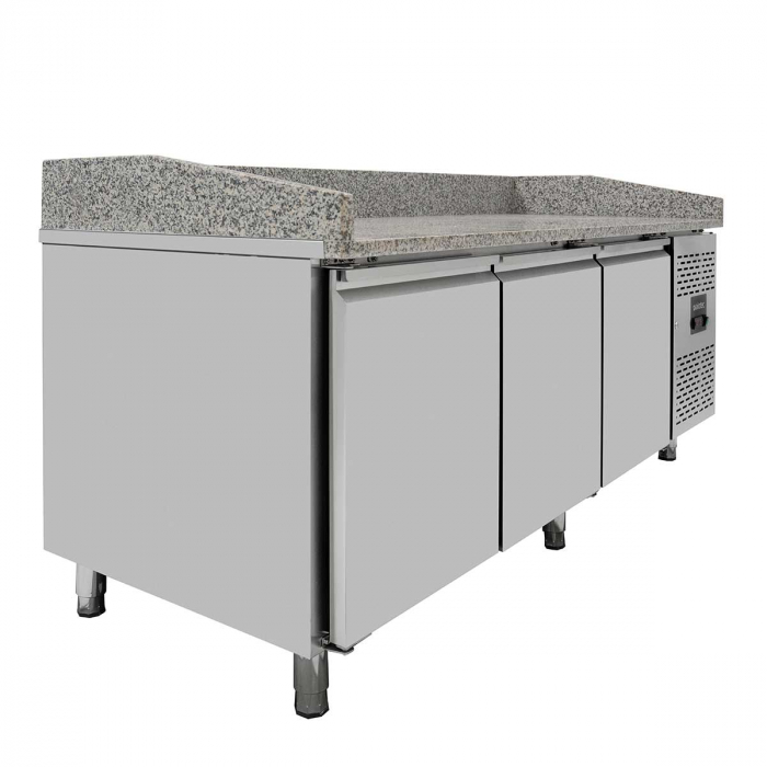 EASYLINE Pizzakühltisch 800 / 3-türig "grau"