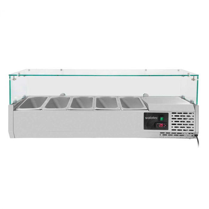 EASYLINE Kühlaufsatz 330 mit Glasabdeckung 5xGN1/4 - 1200