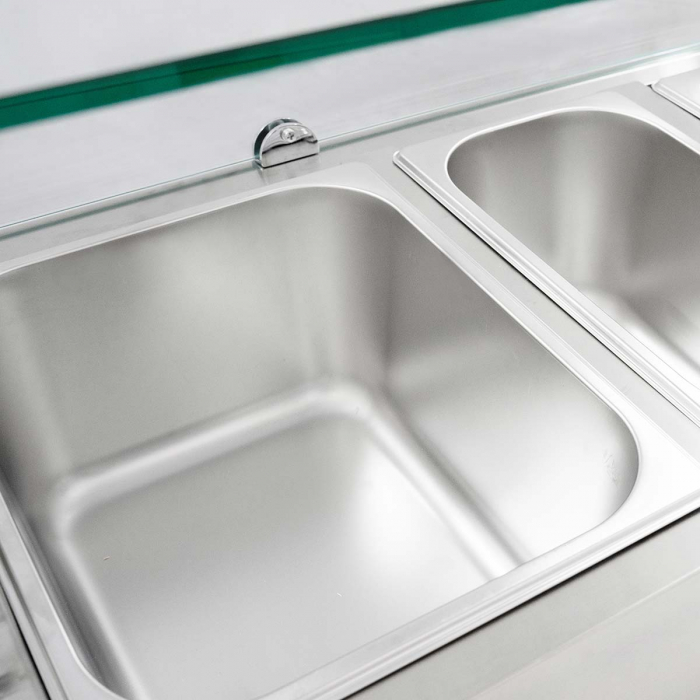 EASYLINE Kühlaufsatz 330 mit Glasabdeckung 5xGN1/4 - 1200