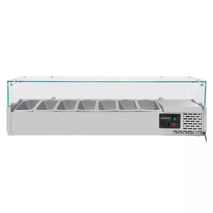 EASYLINE Kühlaufsatz 330 mit Glasabdeckung 7xGN1/4 - 1500