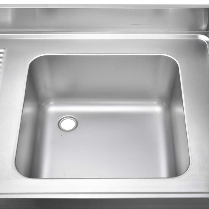 EASYLINE Spültisch 700 / 1 Becken rechts und Abtropffläche B:1000