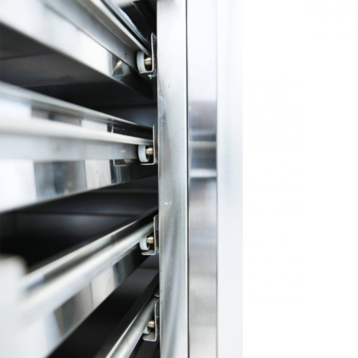 EASYLINE Pizzakühltisch 800 / 1-türig & 7 Schubladen "schwarz"