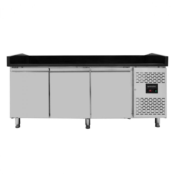 Pizzakühltisch Easyline 800 3-türig schwarz - Gastrohot