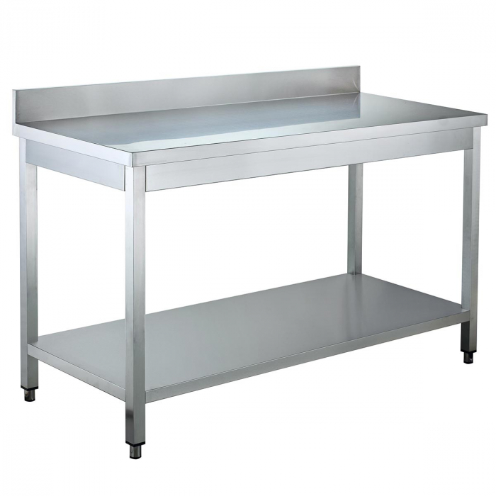 Arbeitstisch 600 mit Grundboden und Aufkantung - B 1600 - Gastrohot