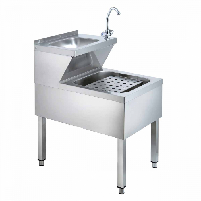 Handwasch Ausgusskombination inkl. Mischbatterie - Easyline 600 - Gastrohot