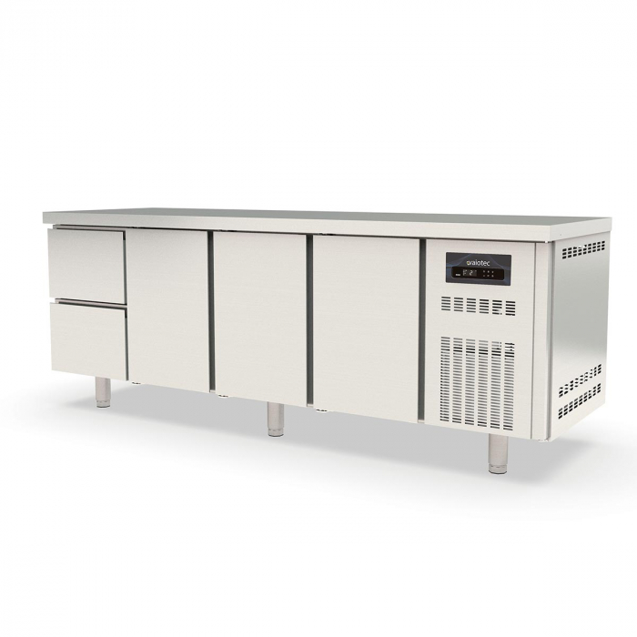 Kühltisch 700 4-fach GN1/1 mit 2 Schubladen 3 Türen - Gastrohot