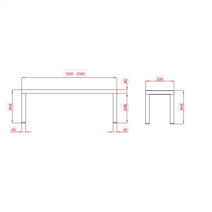TOPLINE Aufsatzbrücke 300 / 1 Etage B:1800