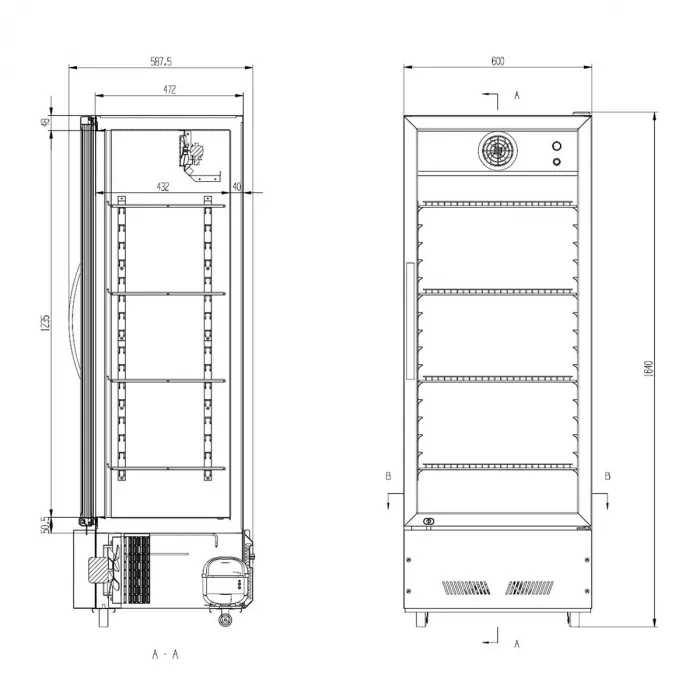 EASYLINE Getränkekühlschrank 290 Liter "schwarz"