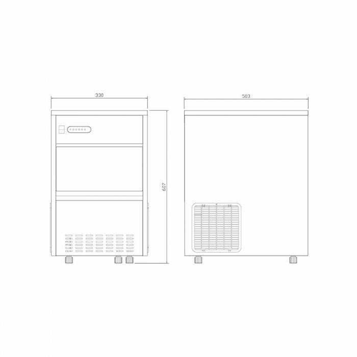 EASYLINE Eiswürfelbereiter Hohlkegel 28 kg