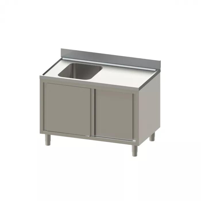 Spülschrank 700 1 Becken links mit Schiebetüren B 1400 - Topline - Gastrohot