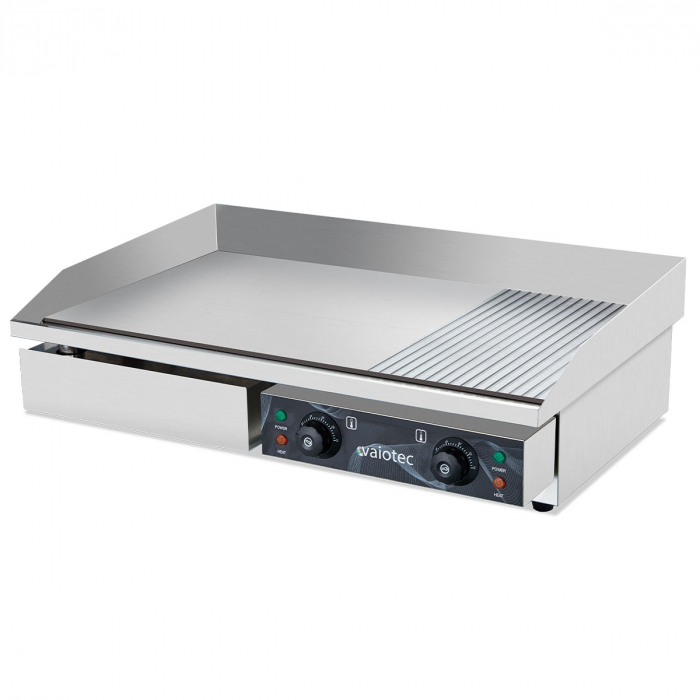 Elektro Grillplatte 730 mm breit - gerillt und glatt - Gastrohot