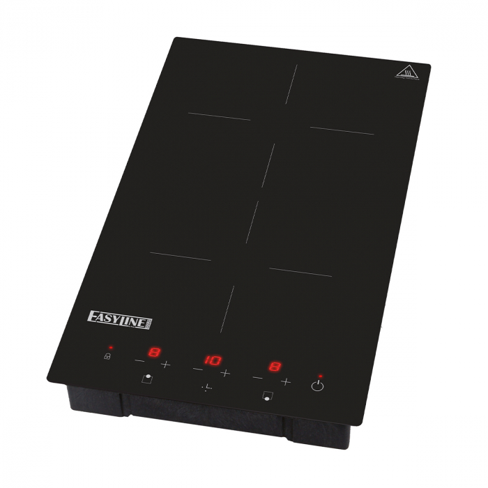 Induktionskochfeld 2 Platten Ø 190 mm 1.8/1.3 kW - Gastrohot