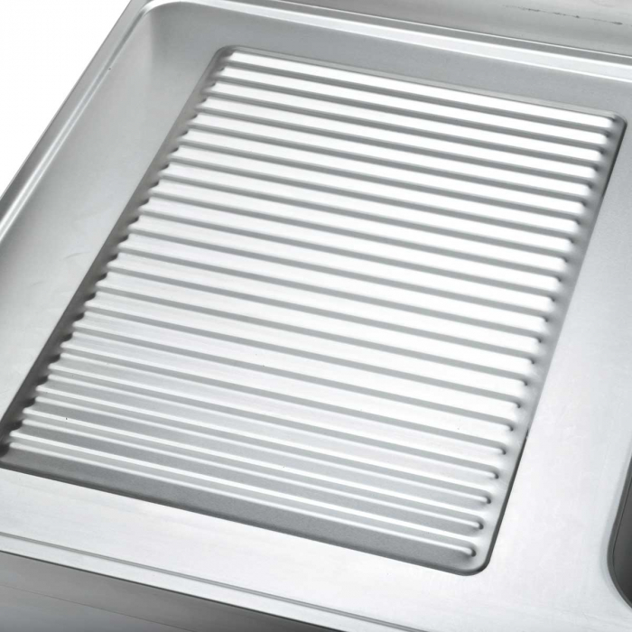 EASYLINE Spültisch 700 / 2 Becken rechts und Abtropffläche B:1600