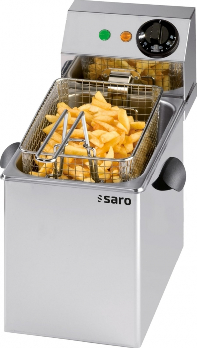 Fritteuse 2 kW 4 Liter Becken mit Kältezone - Professionelle Fritteuse für Gastronomiebedarf