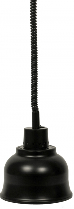 Buffet Wärmelampe schwarz | 1 Infrarot-Lampe rot Ø 125 mm