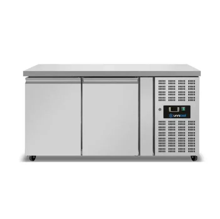 Kühl-Arbeitsbank 2 Türen 1390x700x850mm Umluft R290 Räder