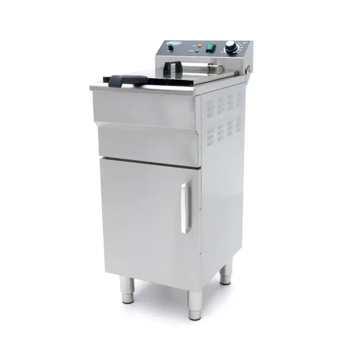 Fritteuse - 16 l - 1 Korb - mit Ablasshahn und Ständer - 230V