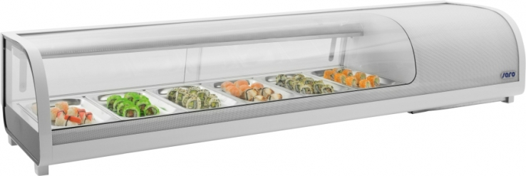 Sushivitrine 6 x 1/3 GN | B 1579 x L 420 x H 265 mm