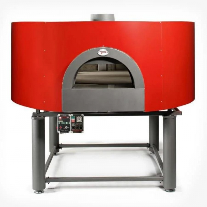 Rotierender Holzbackofen für 12 Pizzen - Holz und Gas - Pavesi Round