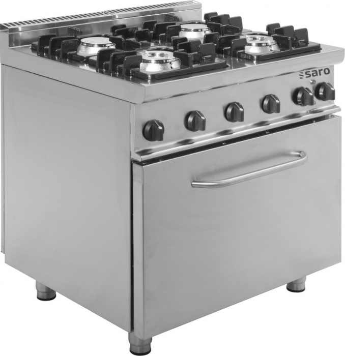 Gasherd mit Elektrobackofen 4 Gasbrenner