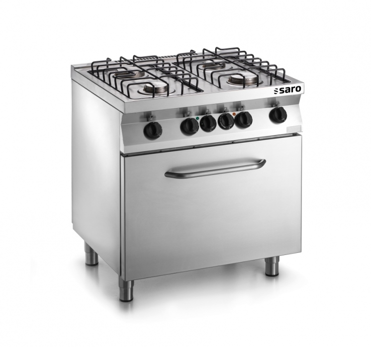 Fast-Serie Gasherd mit Elektrobackofen 6 Kochzonen