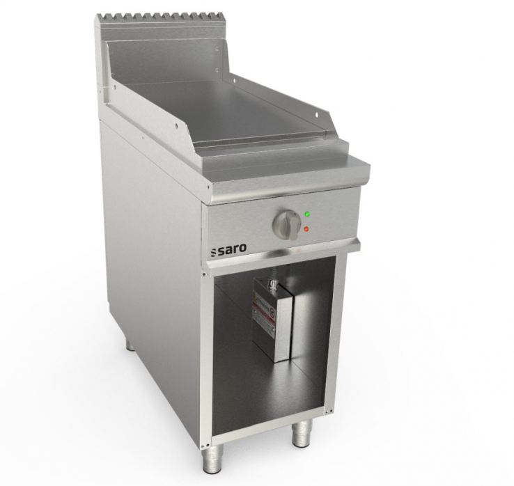 Elektrische bakplaat 400 mm breed glad oppervlak