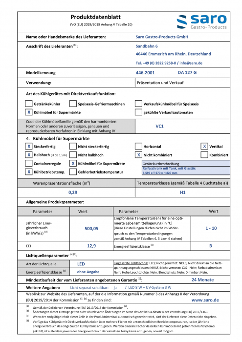 Reifeschrank | 130 Liter 3 Fleischhaken