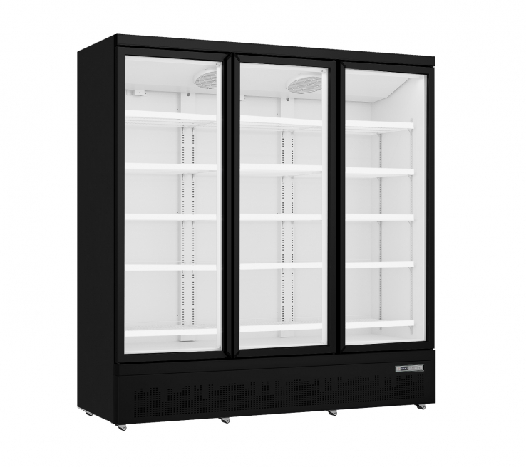 Kühlschrank mit 3 Glastüren GTK-1530 Pro - Großer Gastrokühlschrank mit Glastüren