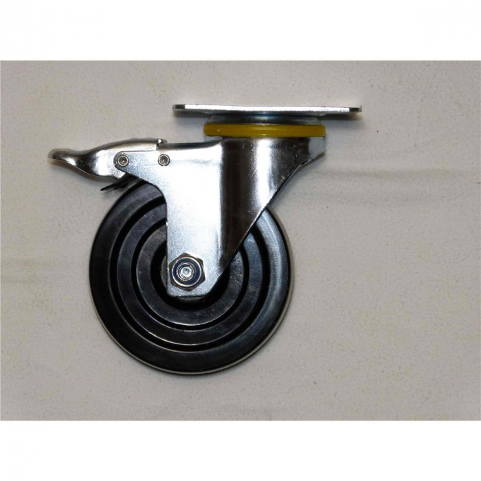 4er Radsatz Ø100 mm – Höhe 150 mm mit Bremse & ohne Bremse