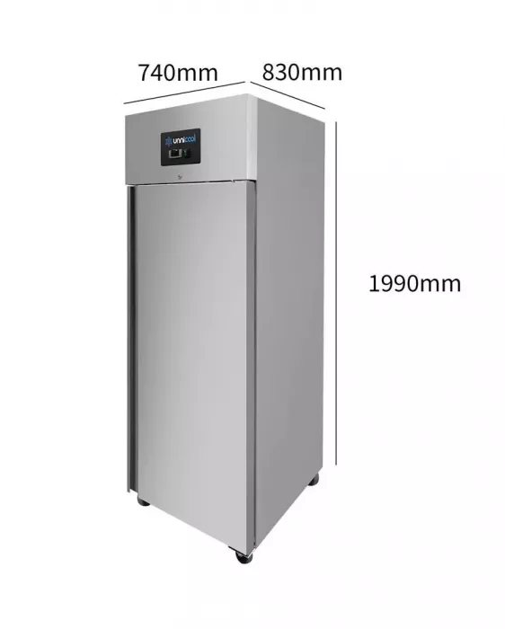 Kühlschrank 1 Tür 650 Liter Edelstahl leise LED Gewerbe