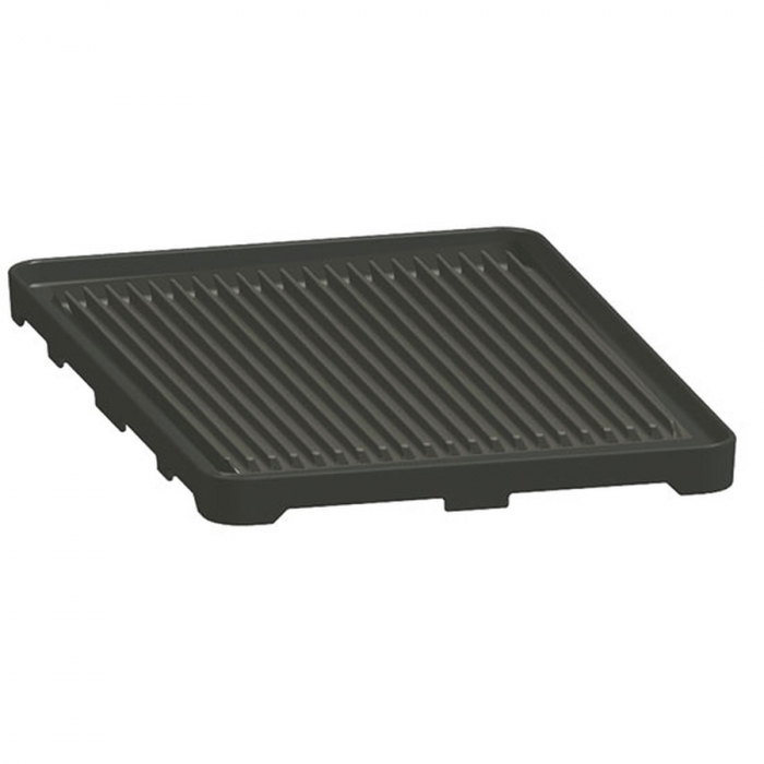 gerillte Bratfläche für 2 Brenner