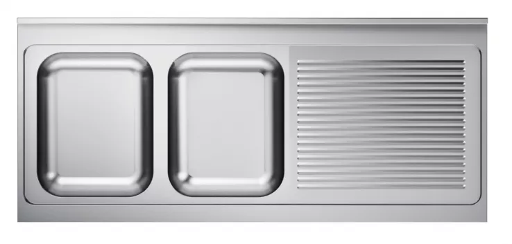 700 Spültischplatte 2 Links 1600