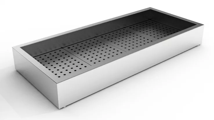 Gemahlenes Eis Behälter Aufbau 4/1 Gn