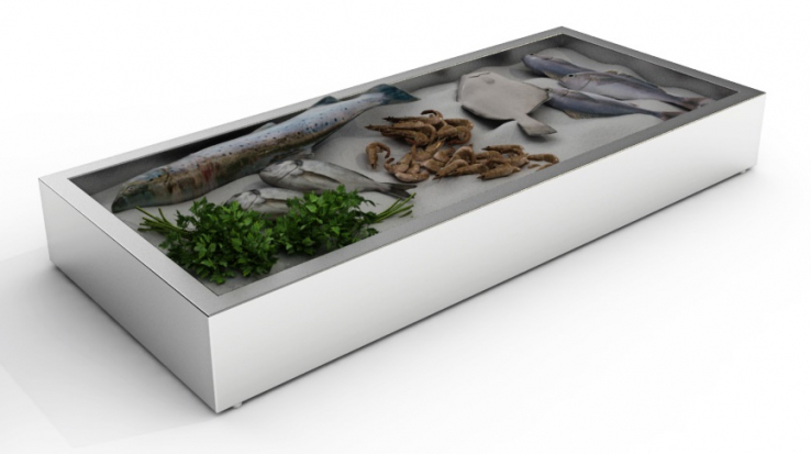 Gemahlenes Eis Behälter Aufbau 4/1 Gn