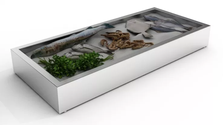 Gemahlenes Eis Behälter Aufbau 4/1 Gn