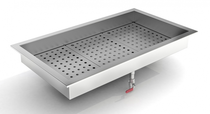 Gemahlenes Eis Behälter Einbau 3/1Gn