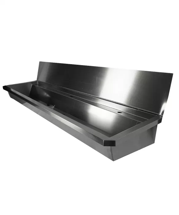 Edelstahl Waschbecken 1800 mm – Mit 3 Ablasshähnen Edelstahl Waschbecken 1800 mm – Mit 3 Ablasshähnen