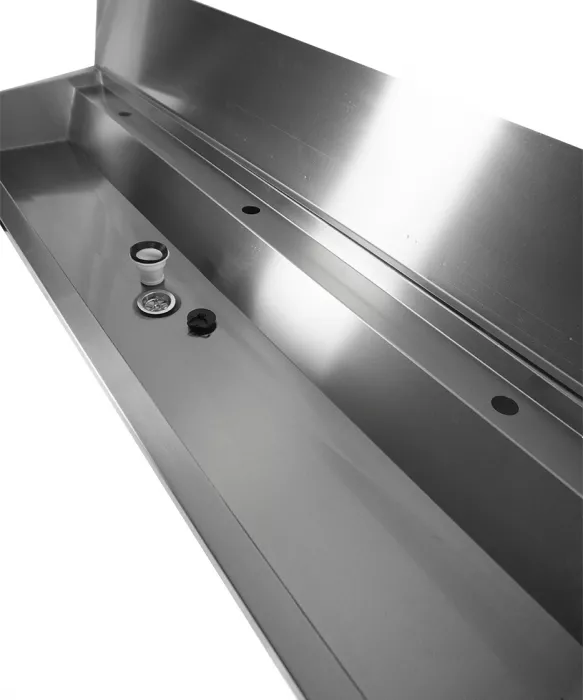 Edelstahl Waschbecken 1800 mm – Mit 3 Ablasshähnen Edelstahl Waschbecken 1800 mm – Mit 3 Ablasshähnen