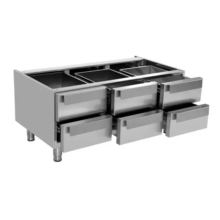 Unterbau 1200mm 6 Schubladen Neutral 700 für UnniCooking Geräte