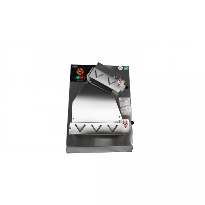 Teigausroller 40 cm – Edelstahl, Drehknopf-Bedienung, 4 mm einstellbar