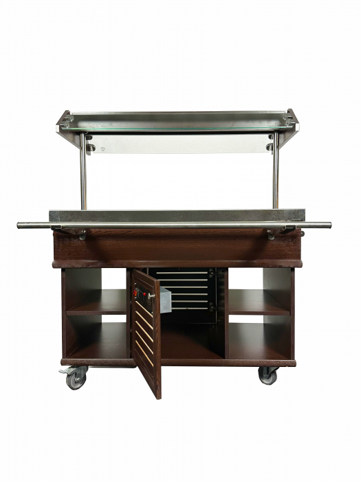 Gekühltes Buffet GN 3/1 – Mahagoni-Design, 0,35 kW
