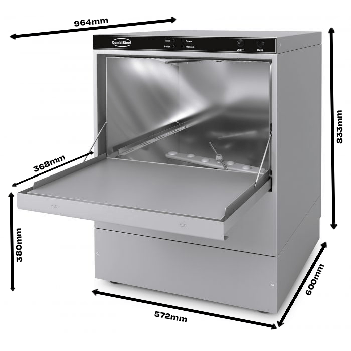 Geschirrspülmaschine ENT 500-230 DP – mit Abwasserpumpe